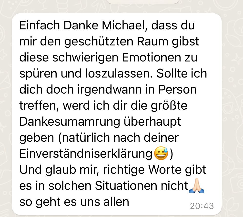 Klientin bedankt sich für die Betreuung im Abnehm-Coaching